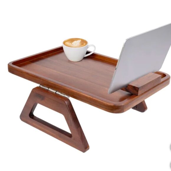 Smart Design Acacia Armrest Tray NIB - Picture 2 of 7